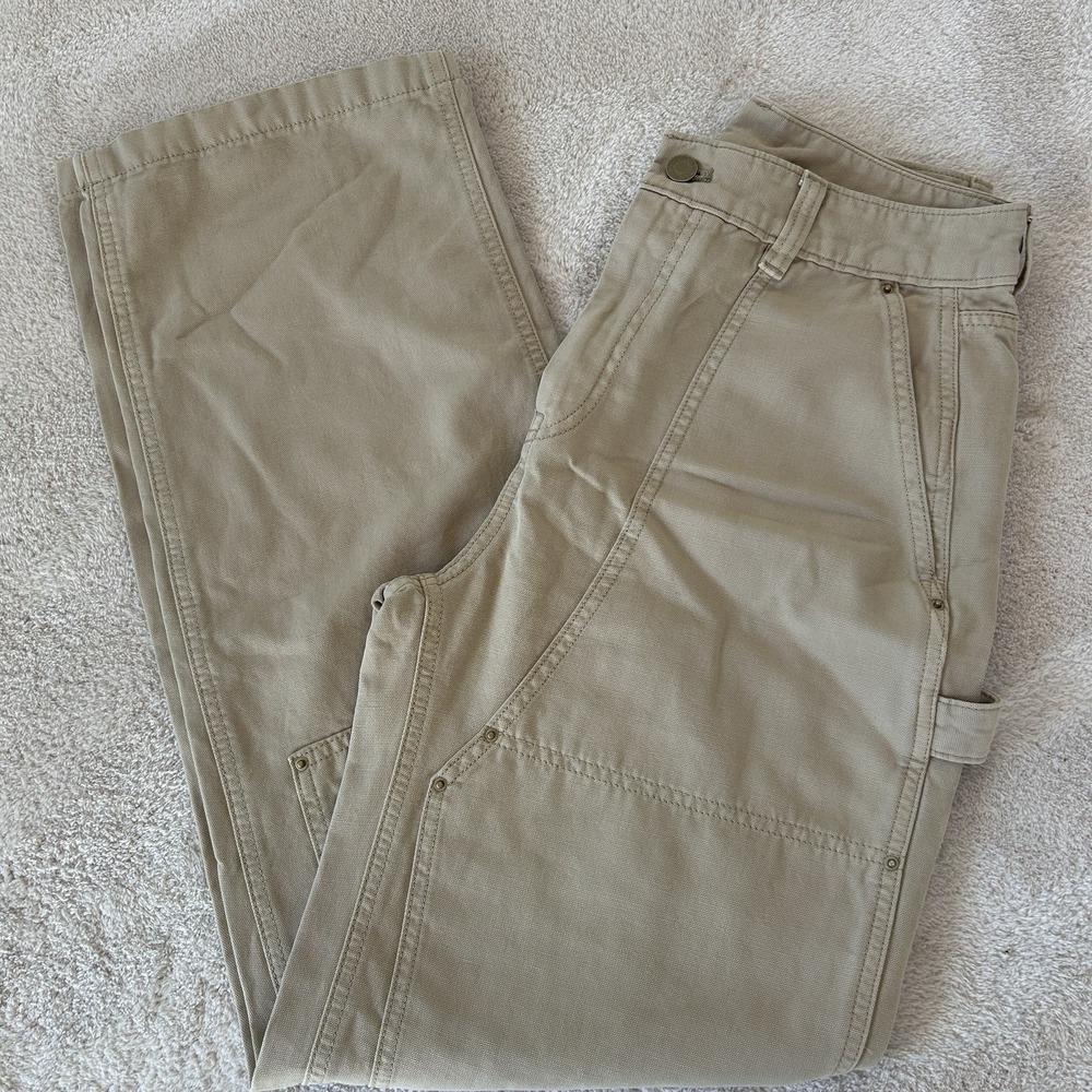 Gap Womens Size 2 Utility Twill Pants Carpenter Khaki Brown NWOT Wide Leg‎